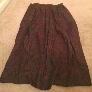 Silk vintage Ralph Lauren paisley print skirt